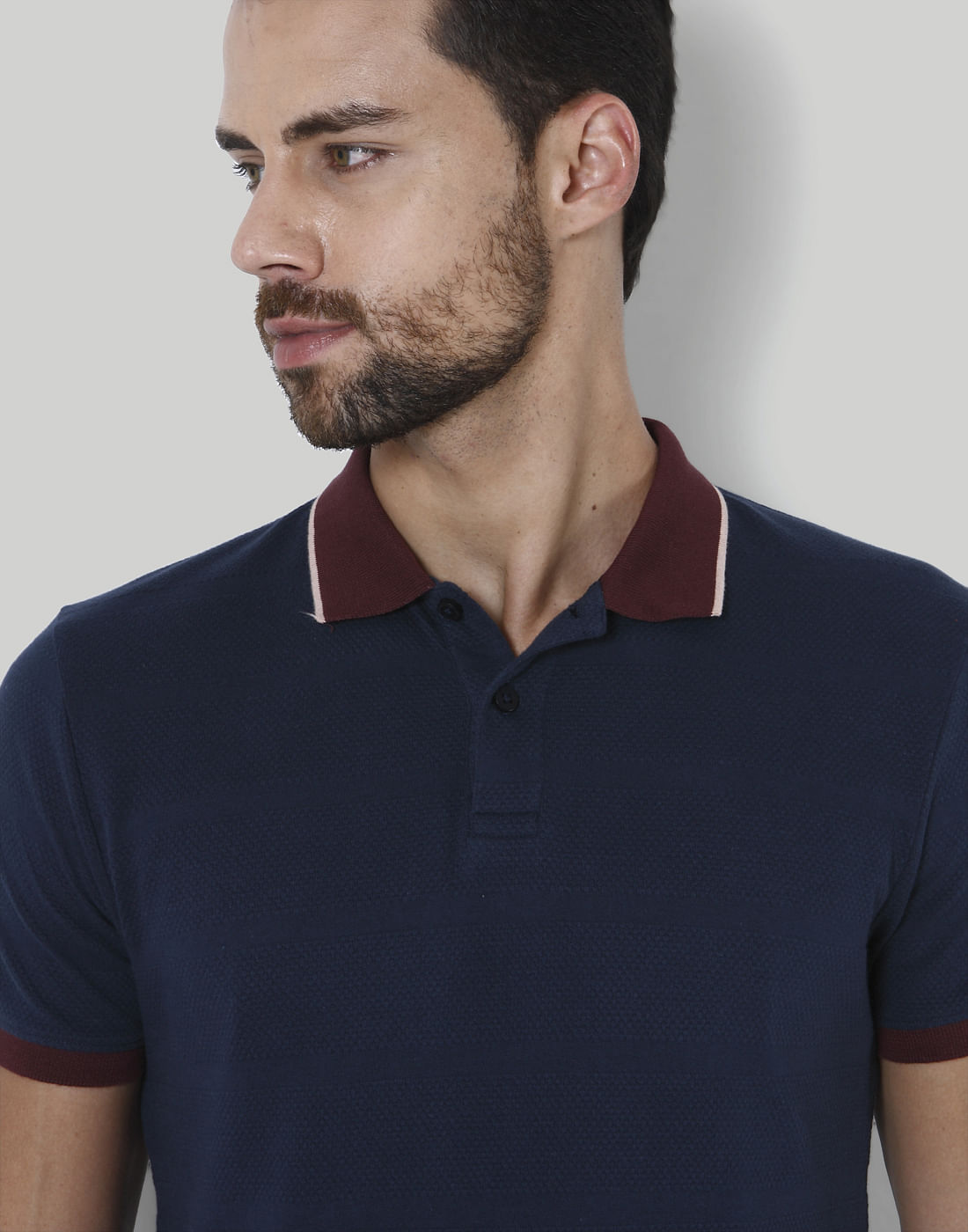 Dark Blue & Brown Polo T-Shirt