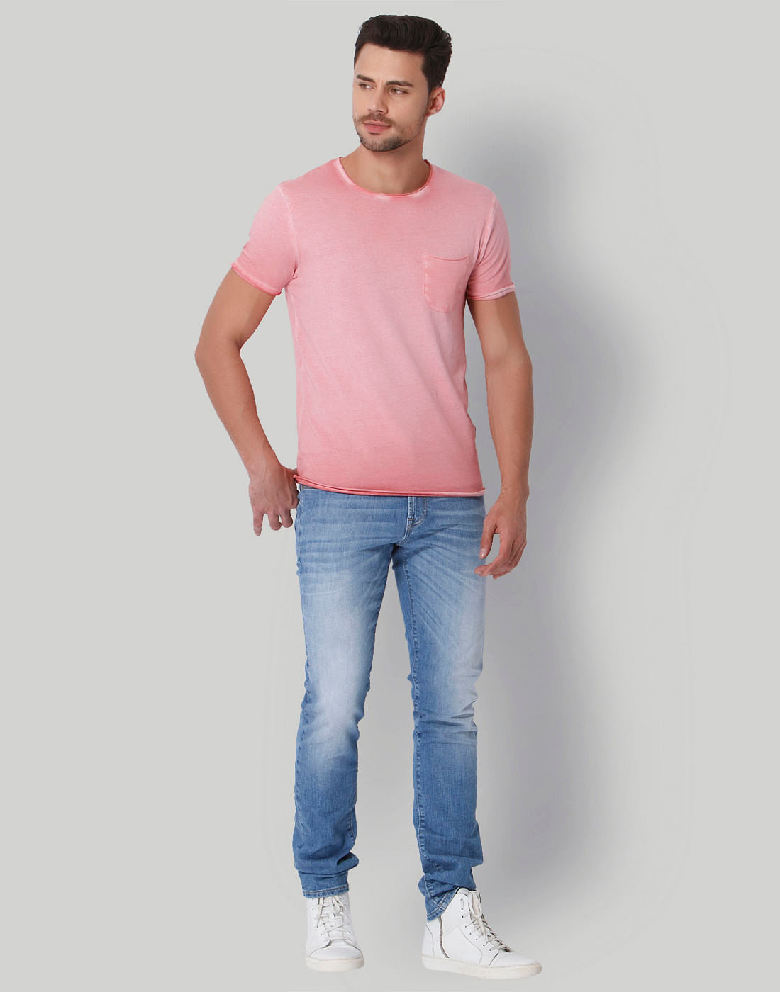 Pink Crew Neck T-Shirt