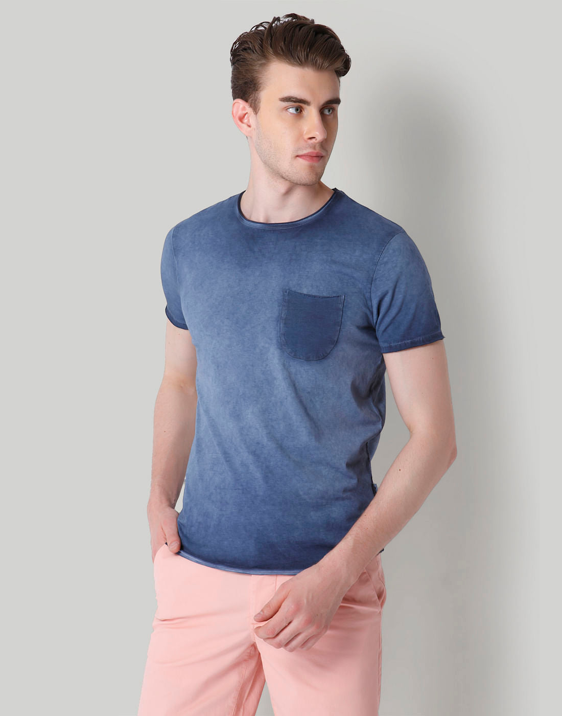 Blue Crew Neck T-Shirt - S
