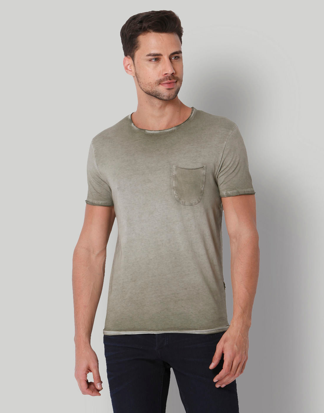 Green Crew Neck T-Shirt - S