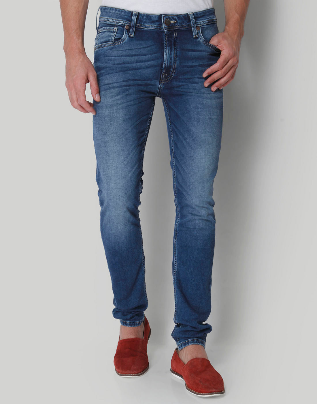 Blue Low Rise Skinny Fit Jeans - 28/32