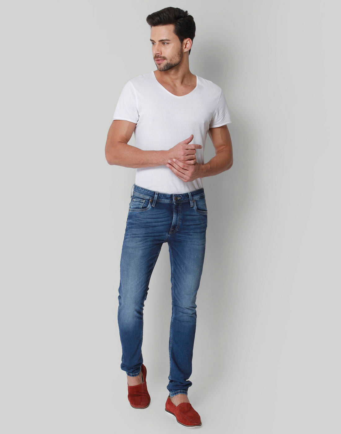 Blue Low Rise Skinny Fit Jeans