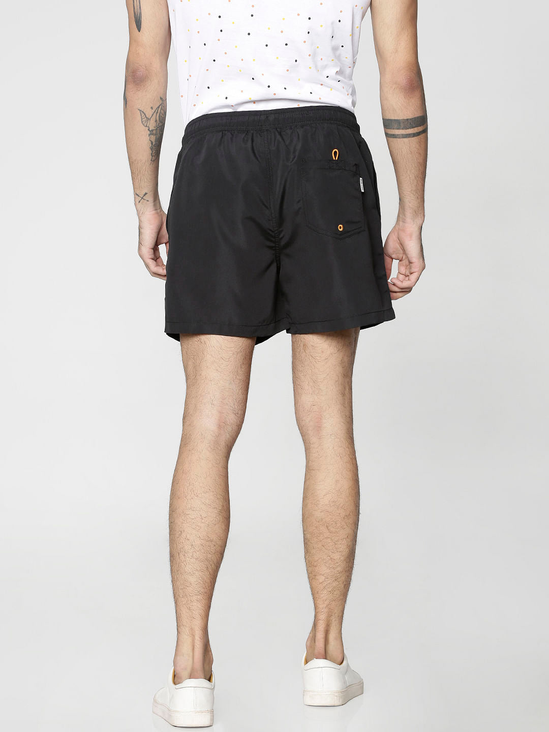 Black Drawstring Swim Shorts