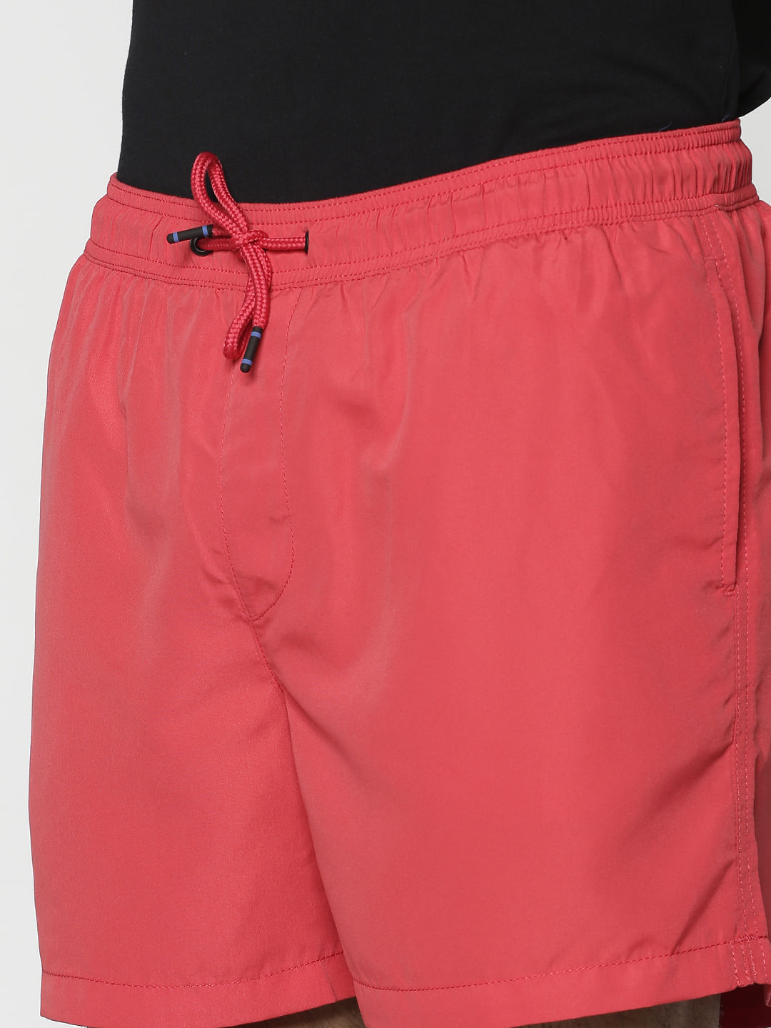 Red Drawstring Swim Shorts