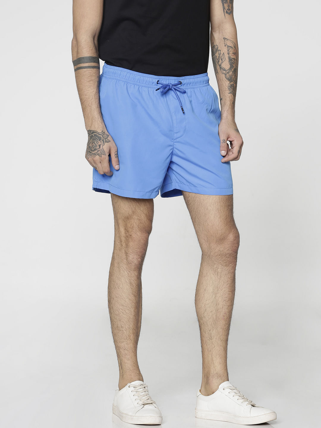 Blue Drawstring Swim Shorts