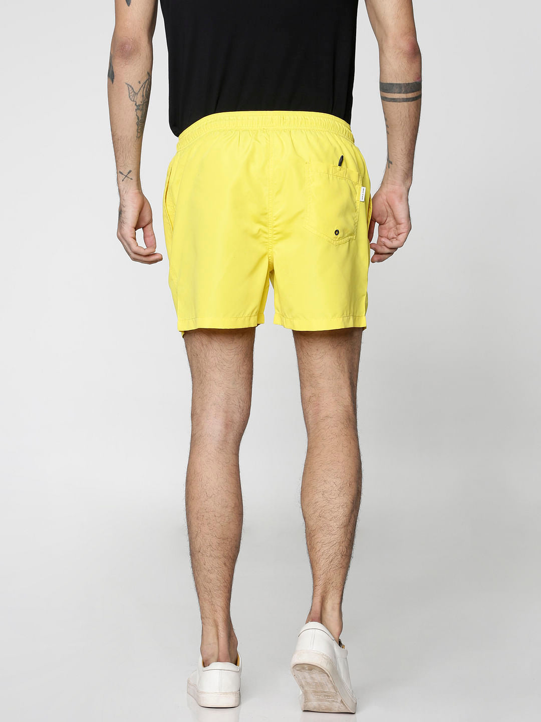 Yellow Drawstring Swim Shorts