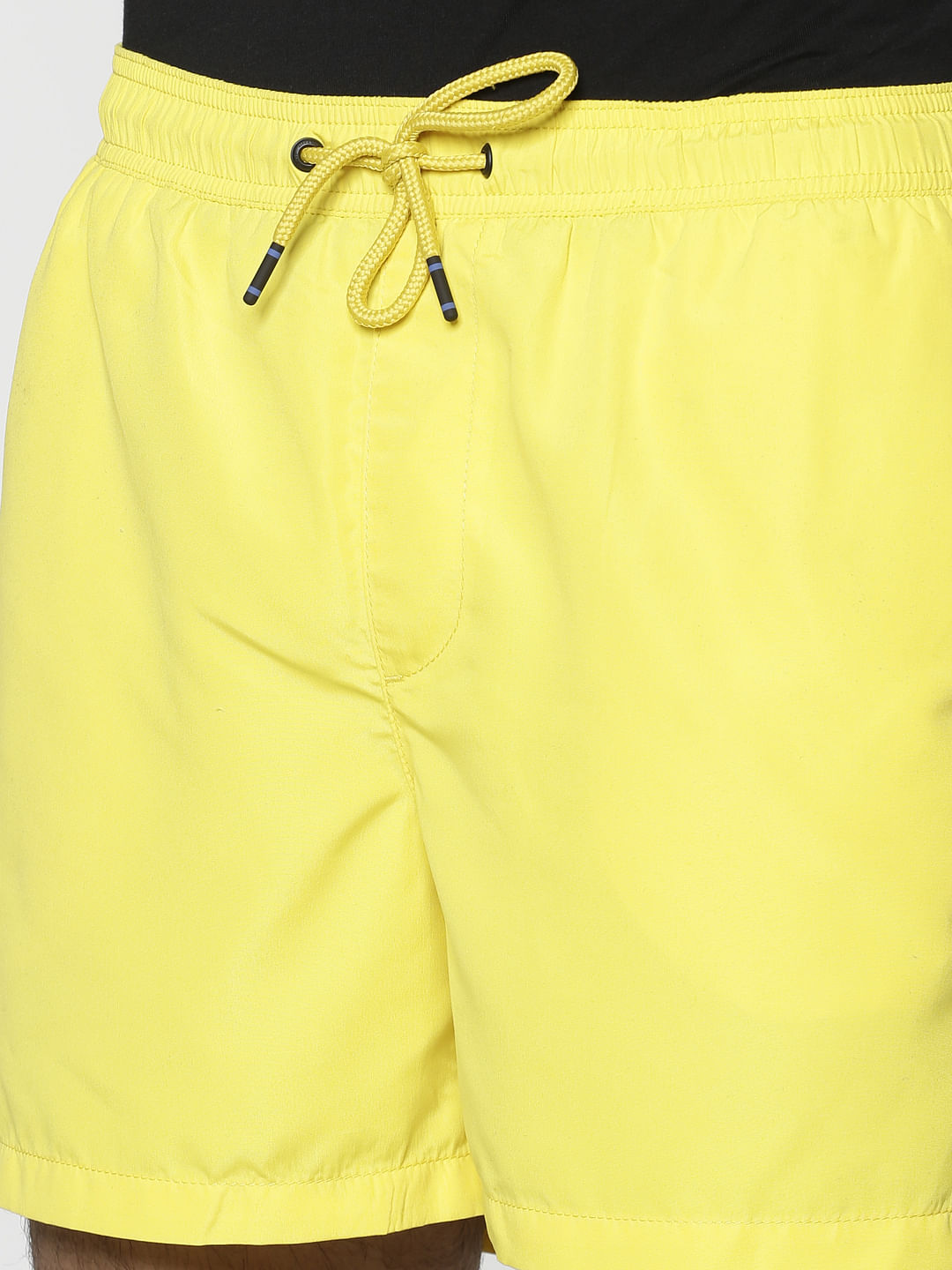 Yellow Drawstring Swim Shorts