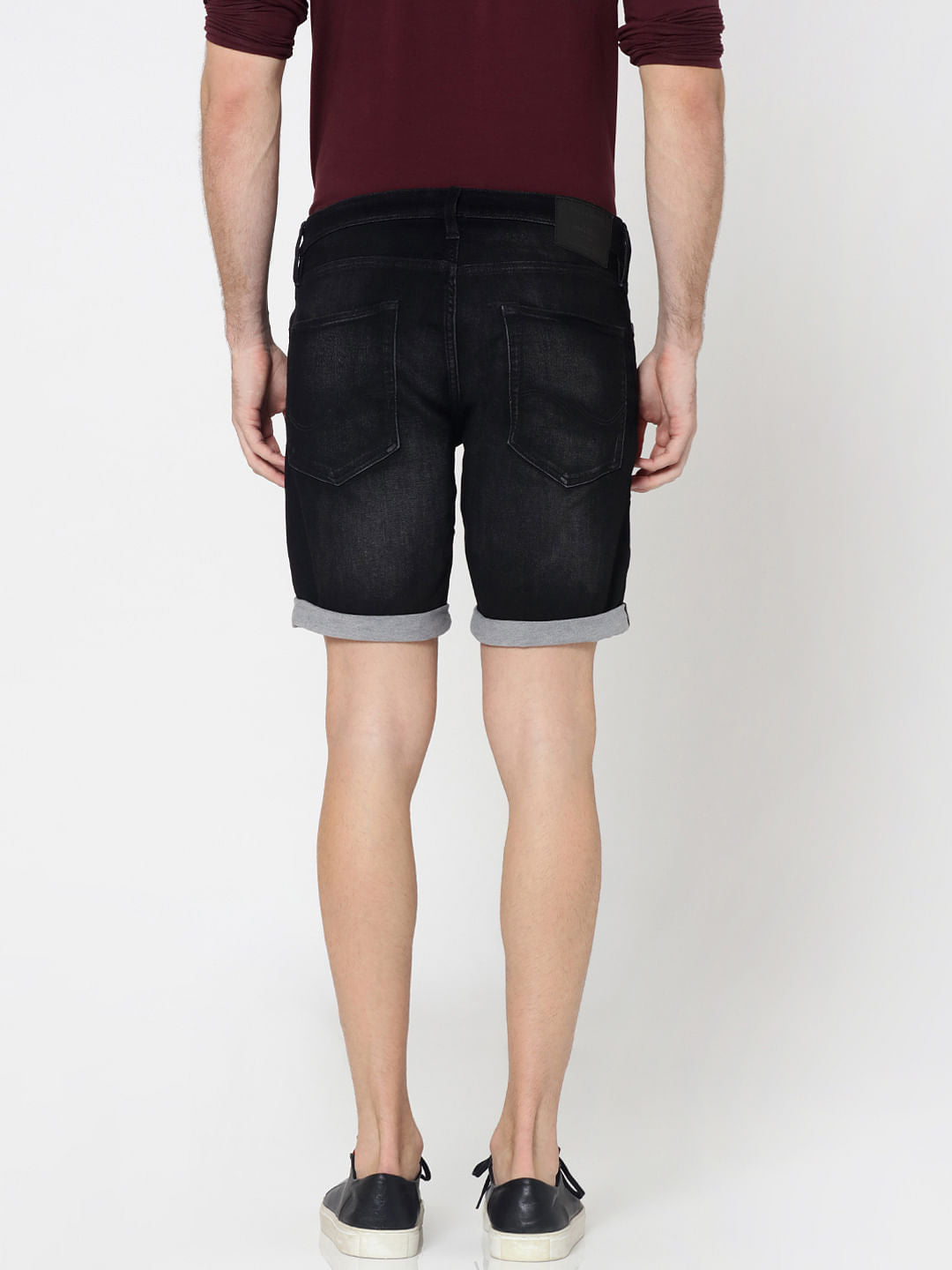 Black Rick Regular Fit Denim Shorts