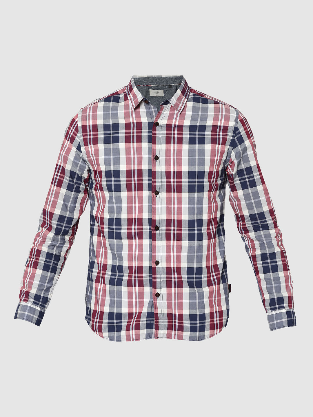 Red Full Sleeves Check Shirt