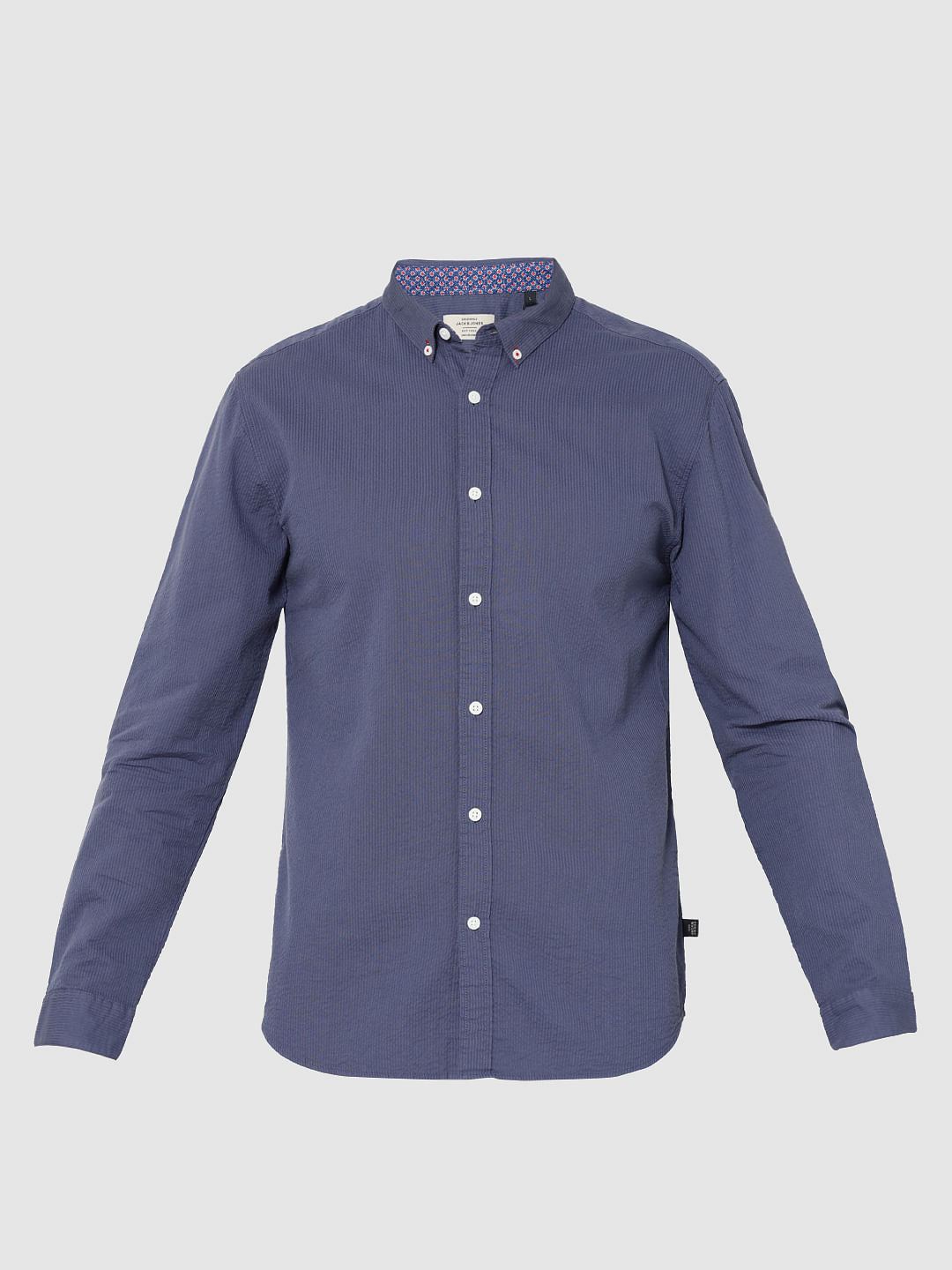 Blue Full Sleeves Slim Fit Shirt