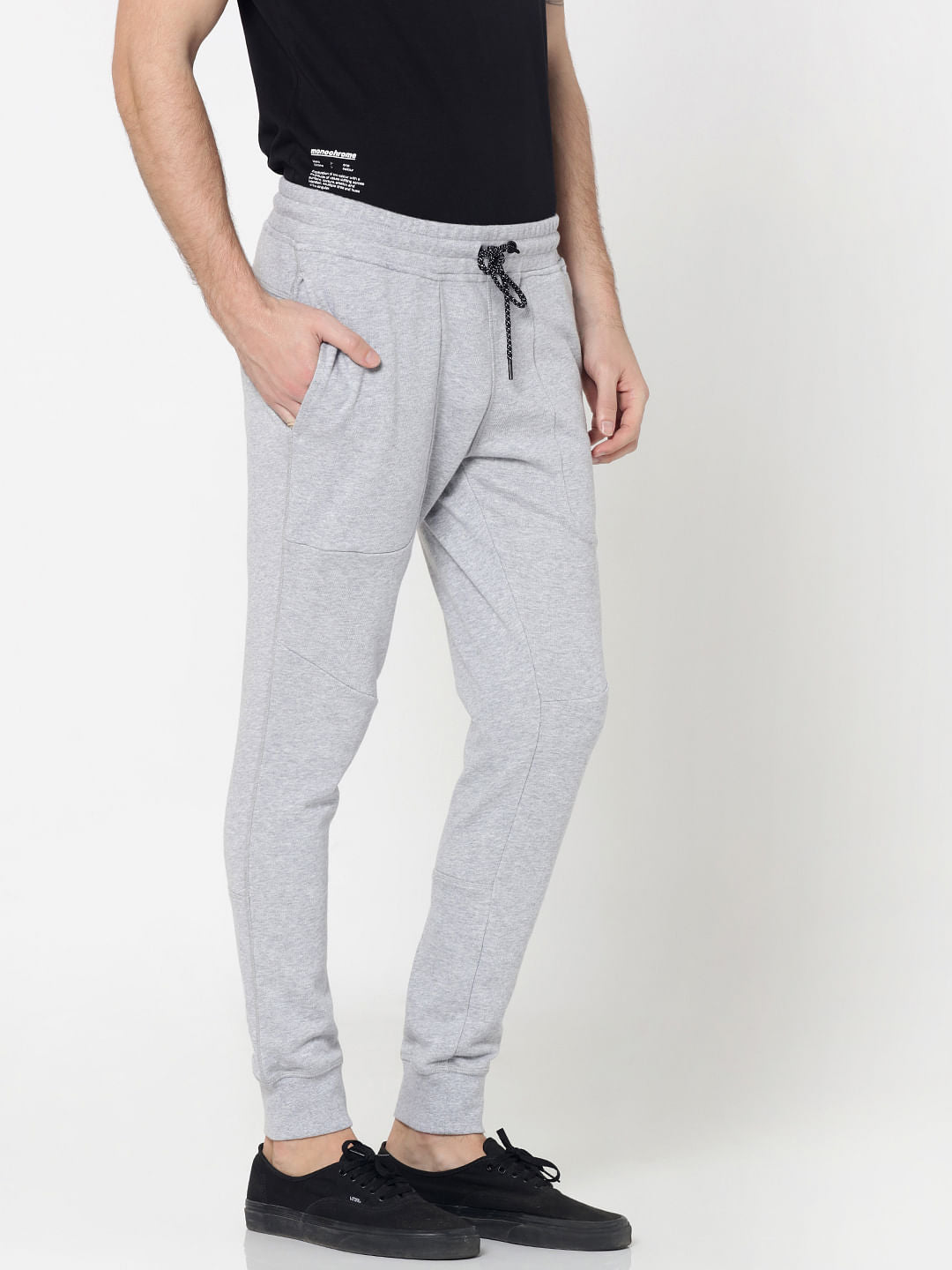 Light Grey Side Zip Detail Sweatpants