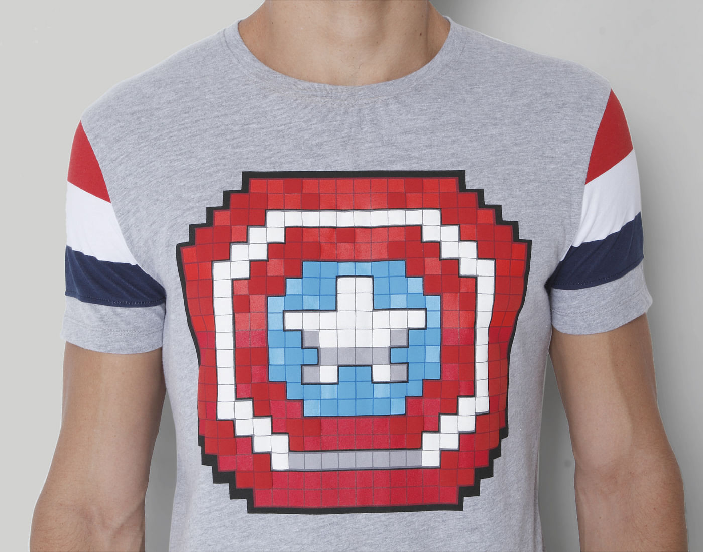 X Marvel Light Grey Graphic Print Crew Neck T-Shirt