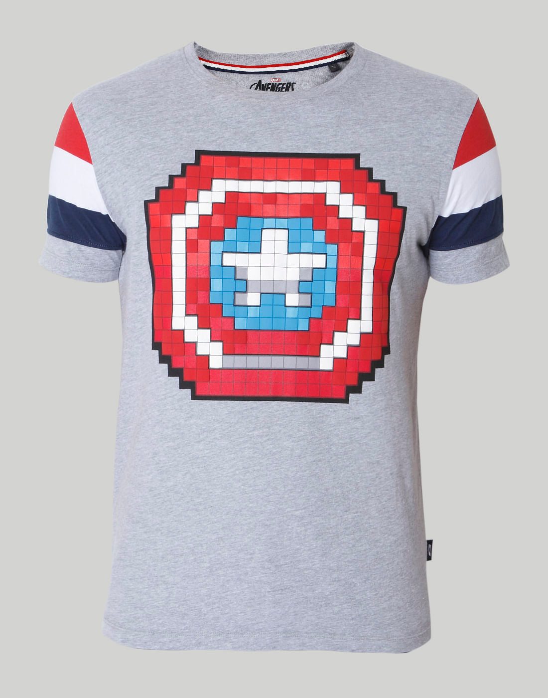 X Marvel Light Grey Graphic Print Crew Neck T-Shirt