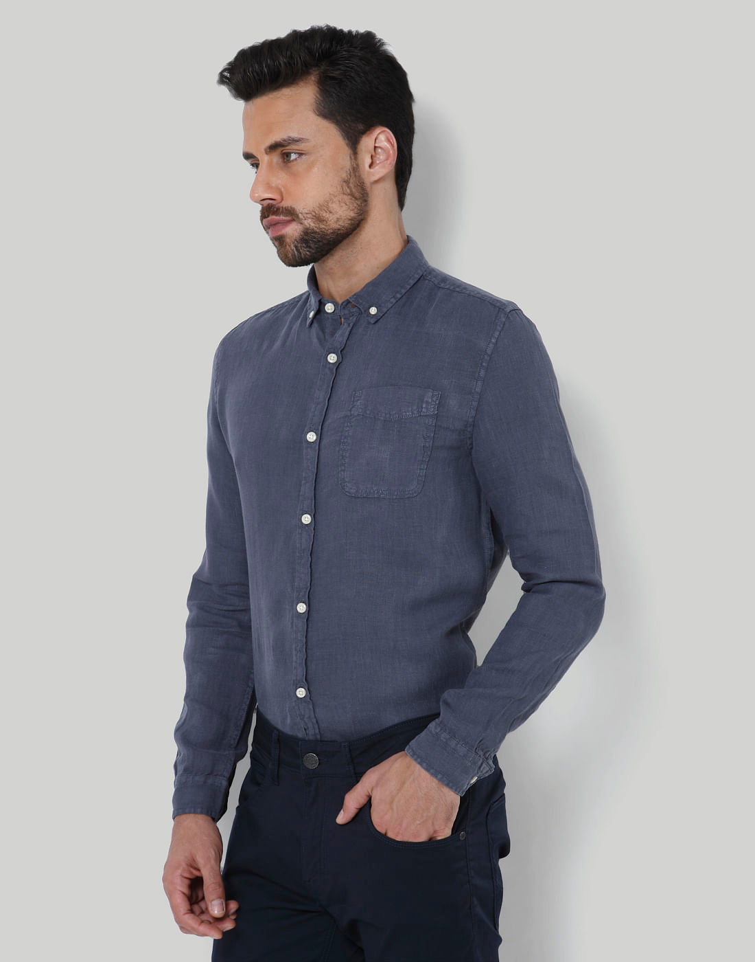 Grey Linen Shirt