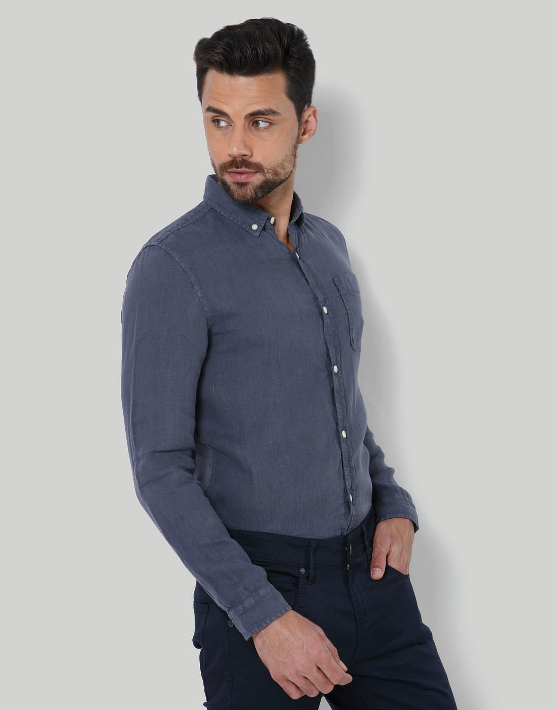 Grey Linen Shirt