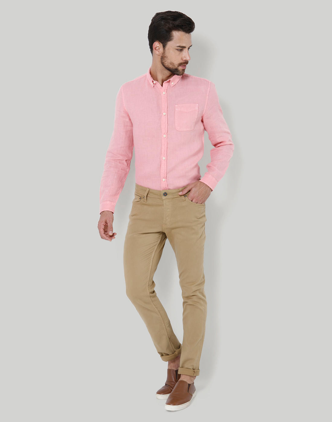 Light Pink Linen Shirt