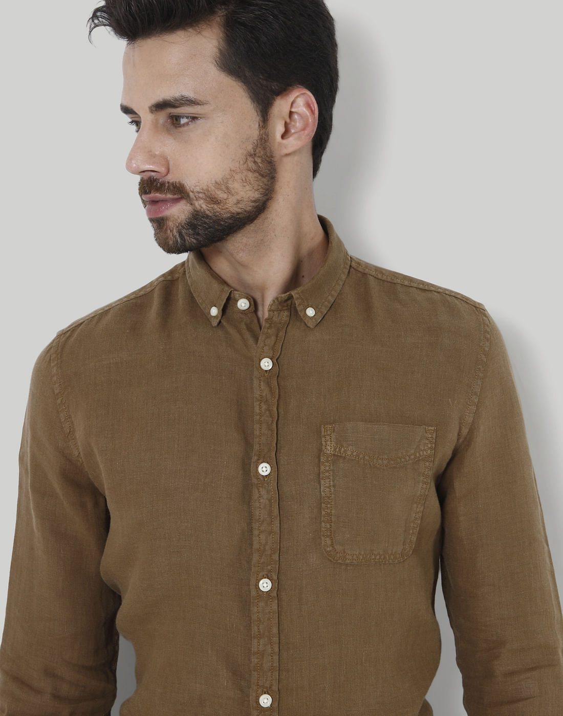 Brown Linen Shirt