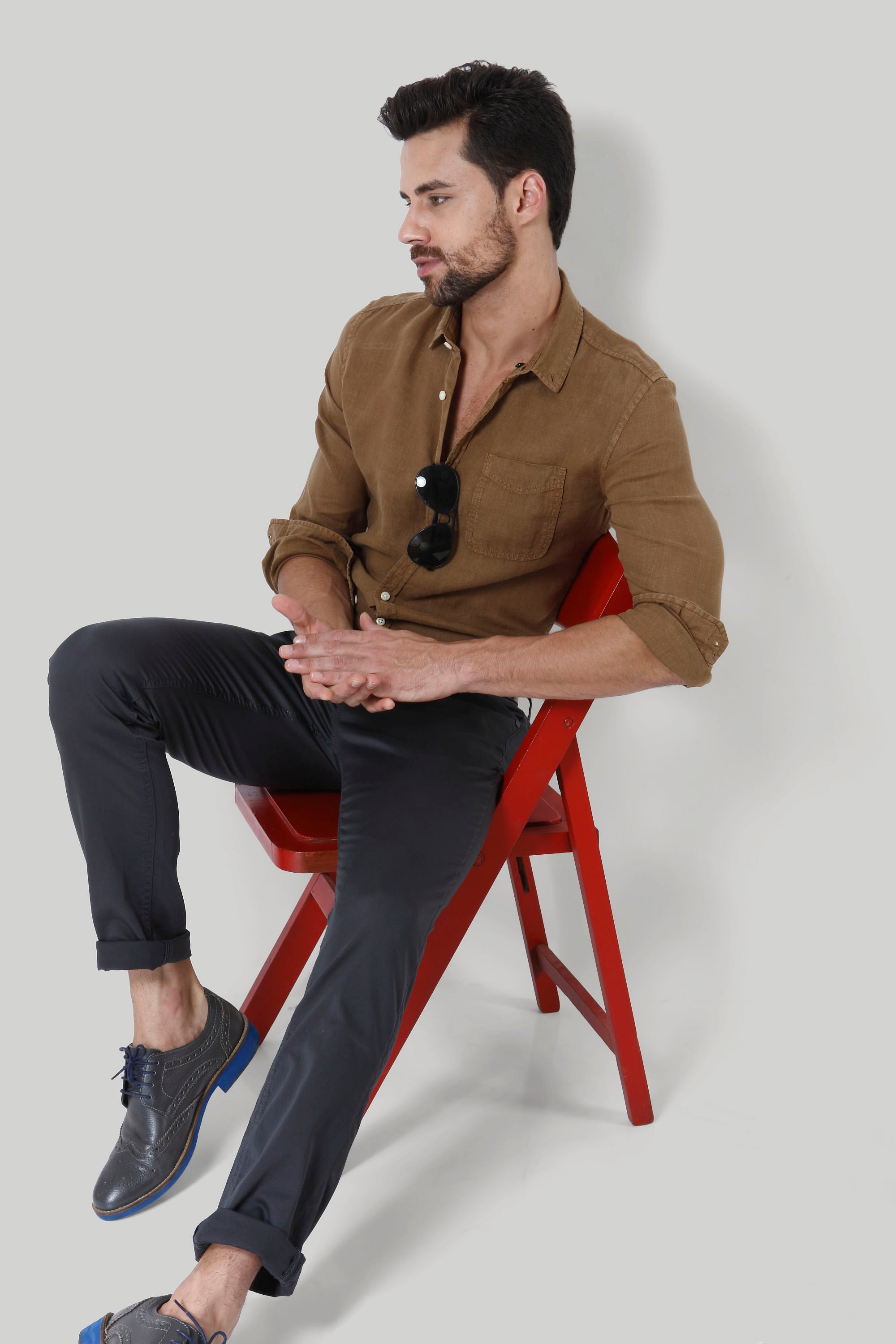 Brown Linen Shirt
