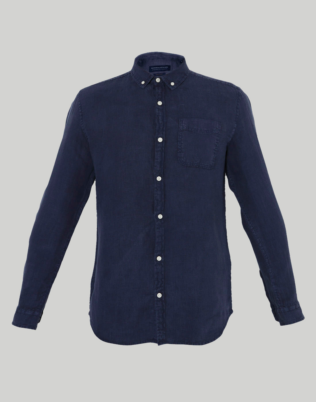 Dark Blue Linen Shirt