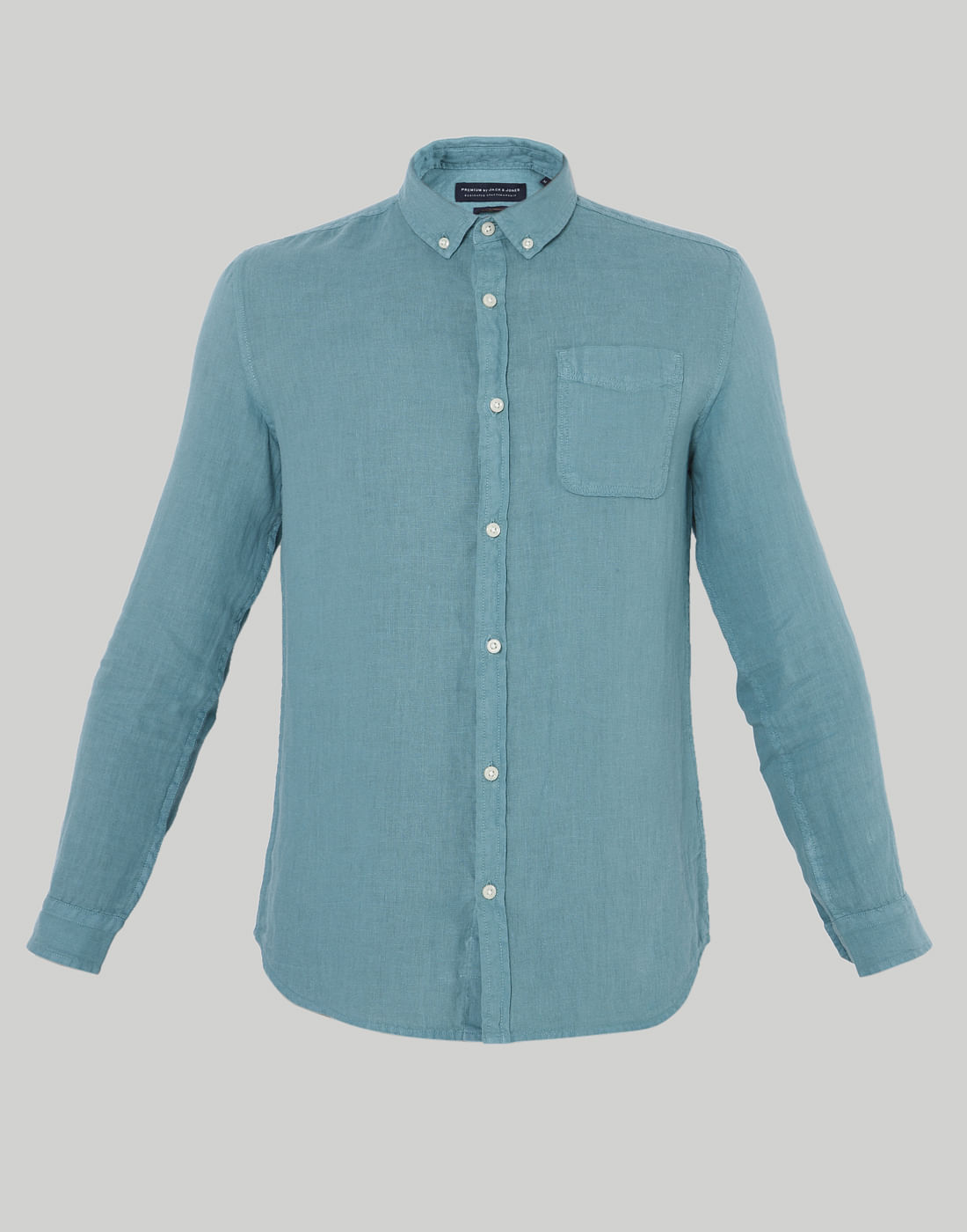 Turquoise Linen Shirt