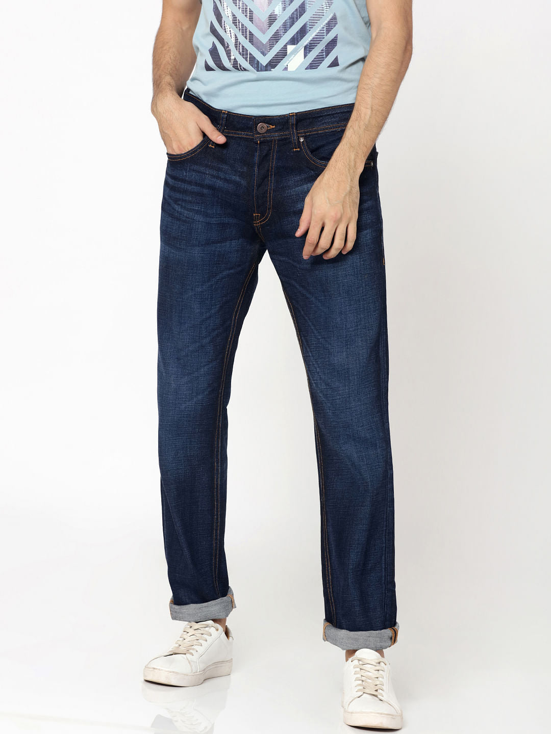 Dark Blue Clark Regular Fit Jeans