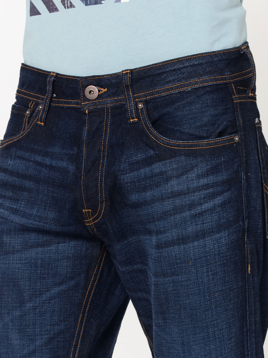 Dark Blue Clark Regular Fit Jeans