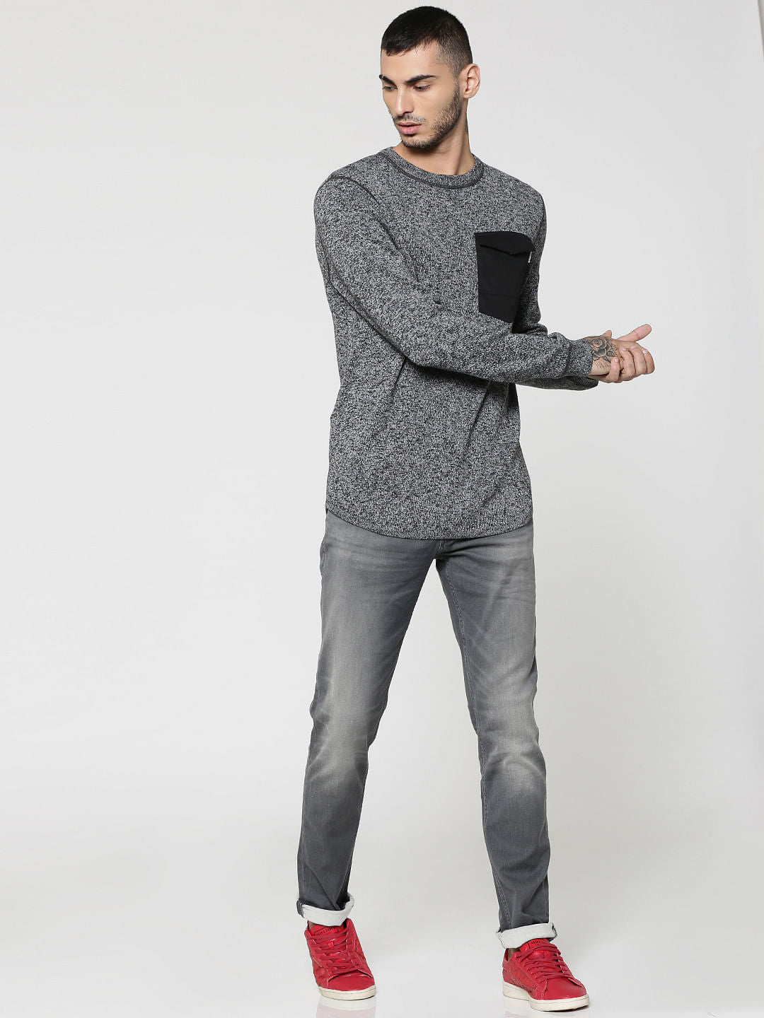 Dark Grey Tim Anti Fit Jeans - 28/32