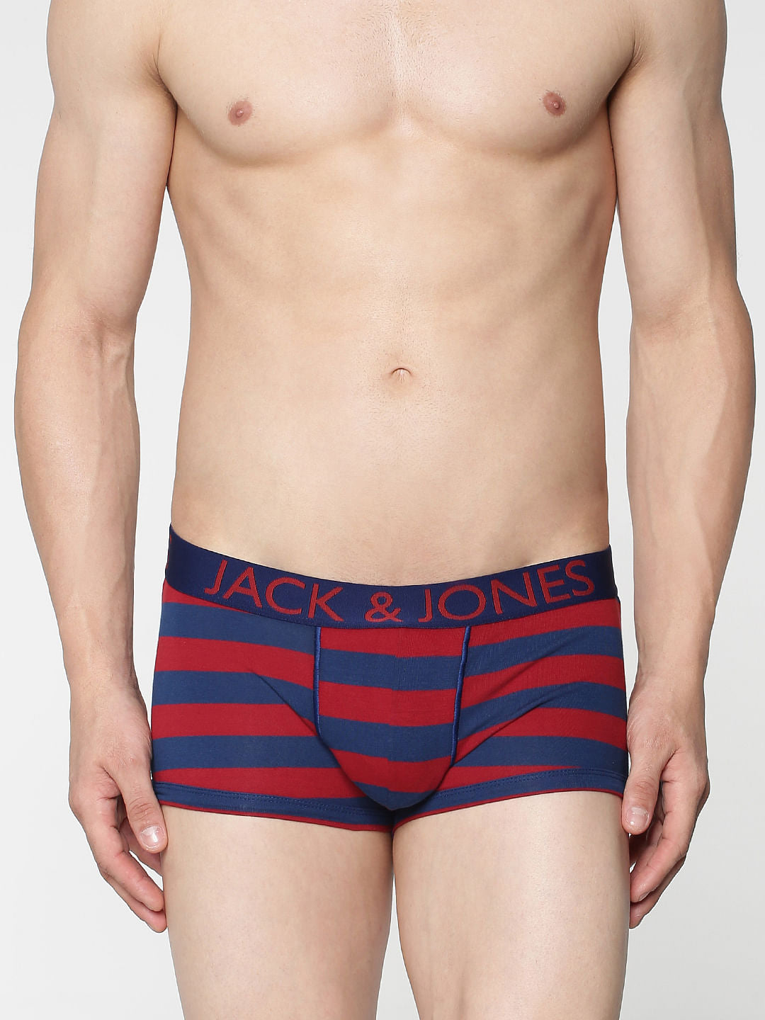 Red Stripe Brazilian Trunks