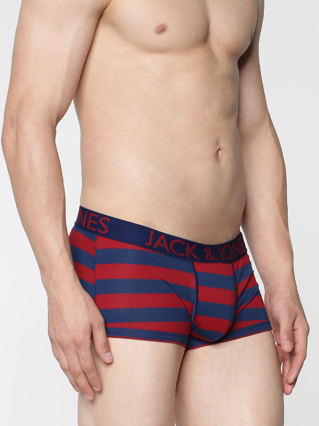 Red Stripe Brazilian Trunks