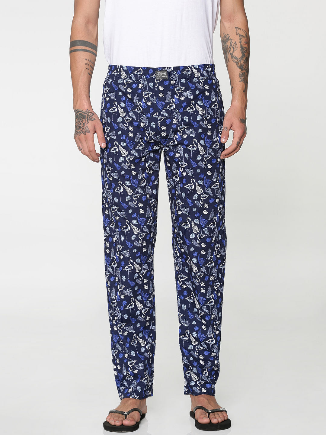 Black All Over Pelican Print Pyjama - S