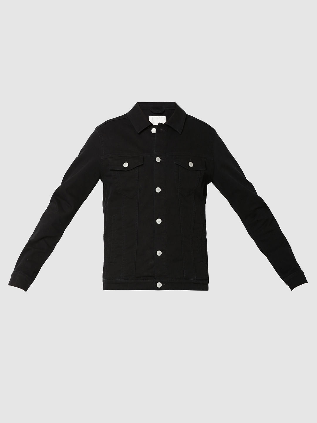 Black Casual Denim Jacket
