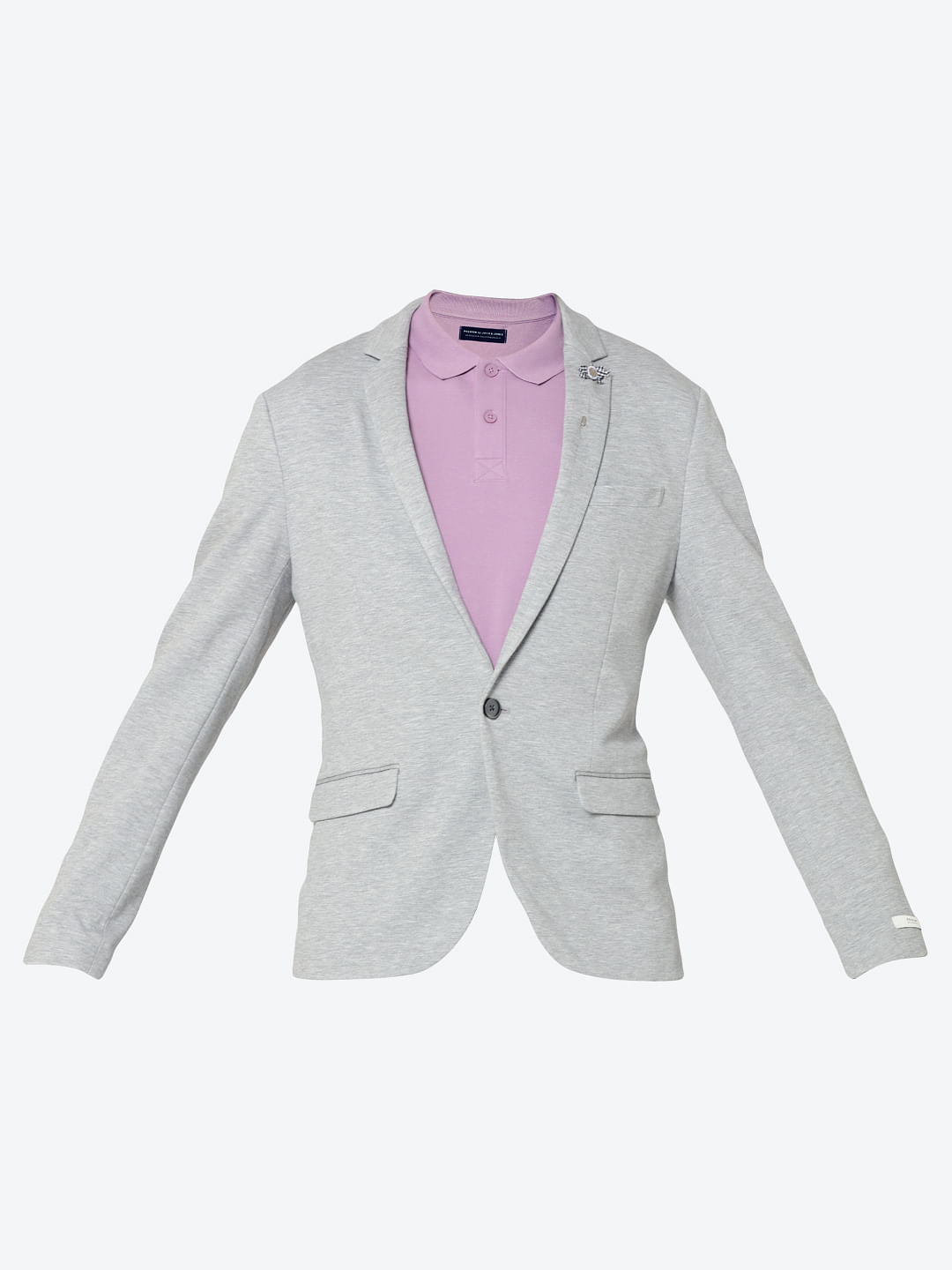 Light Grey Slim Fit Blazer