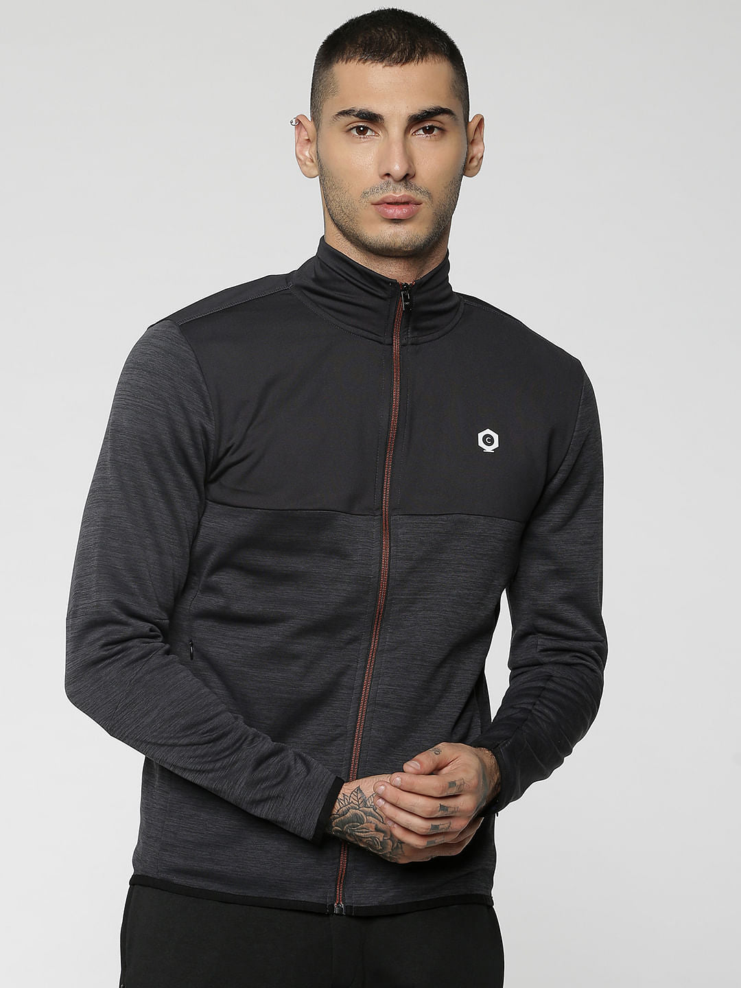 Dark Grey Sweat Jacket - S
