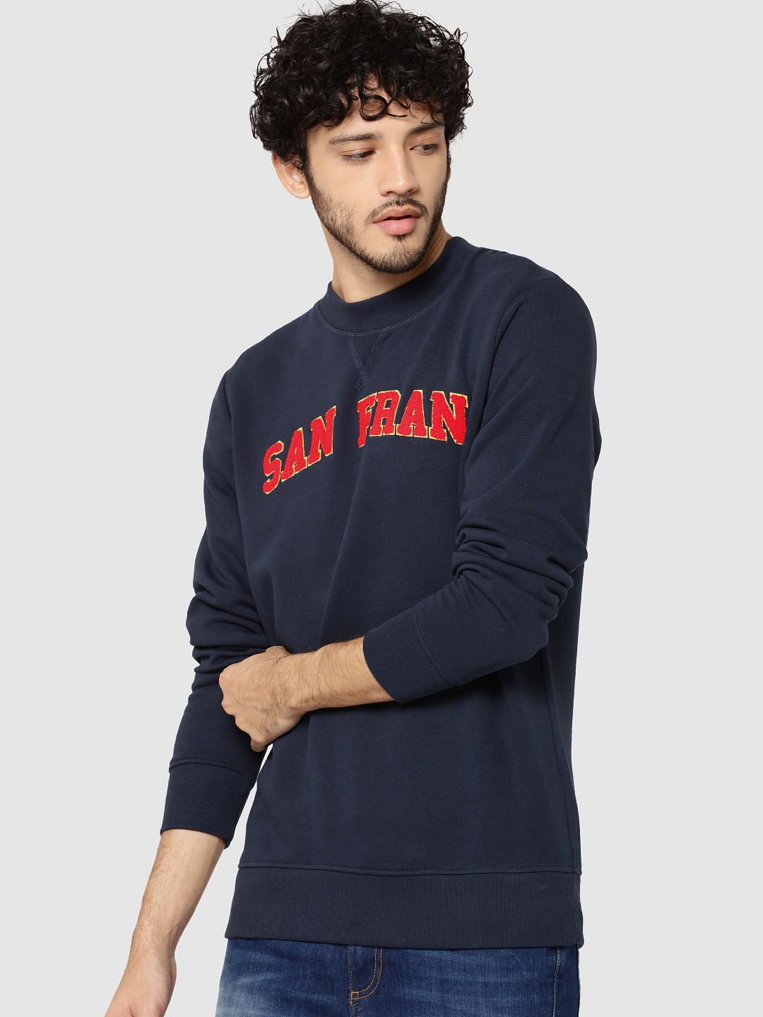 Dark Blue San Fran Print Sweatshirt