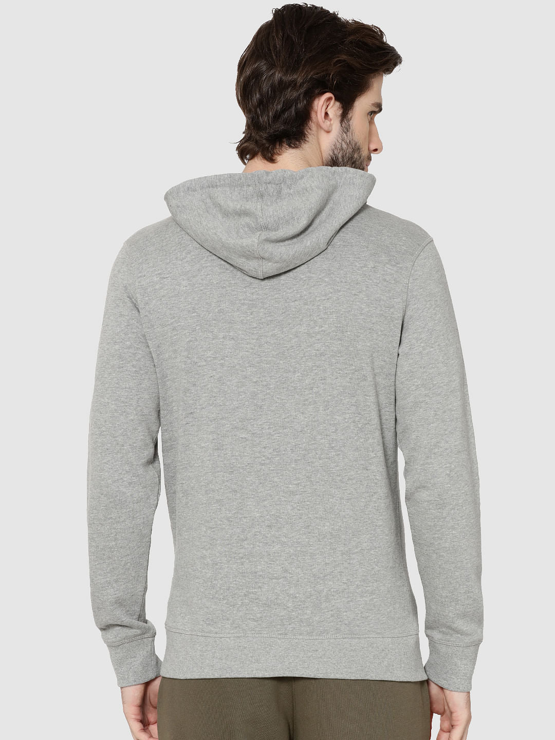 Grey Nyc Print Hooded Sweatshirt
