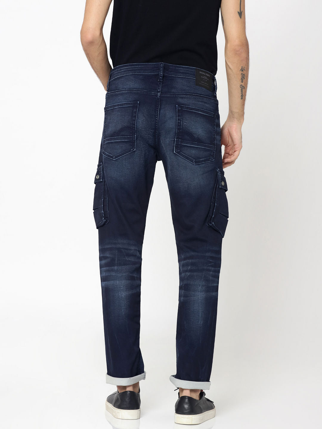 Dark Blue Cargo Style Tim Anti Fit Jeans