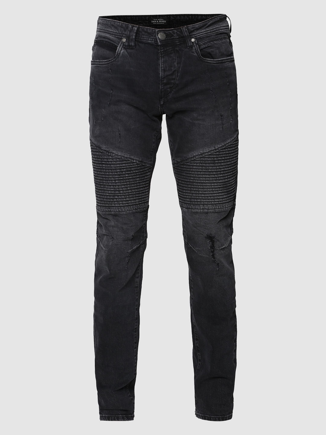 Black Mild Distressed Tim Anti Fit Jeans