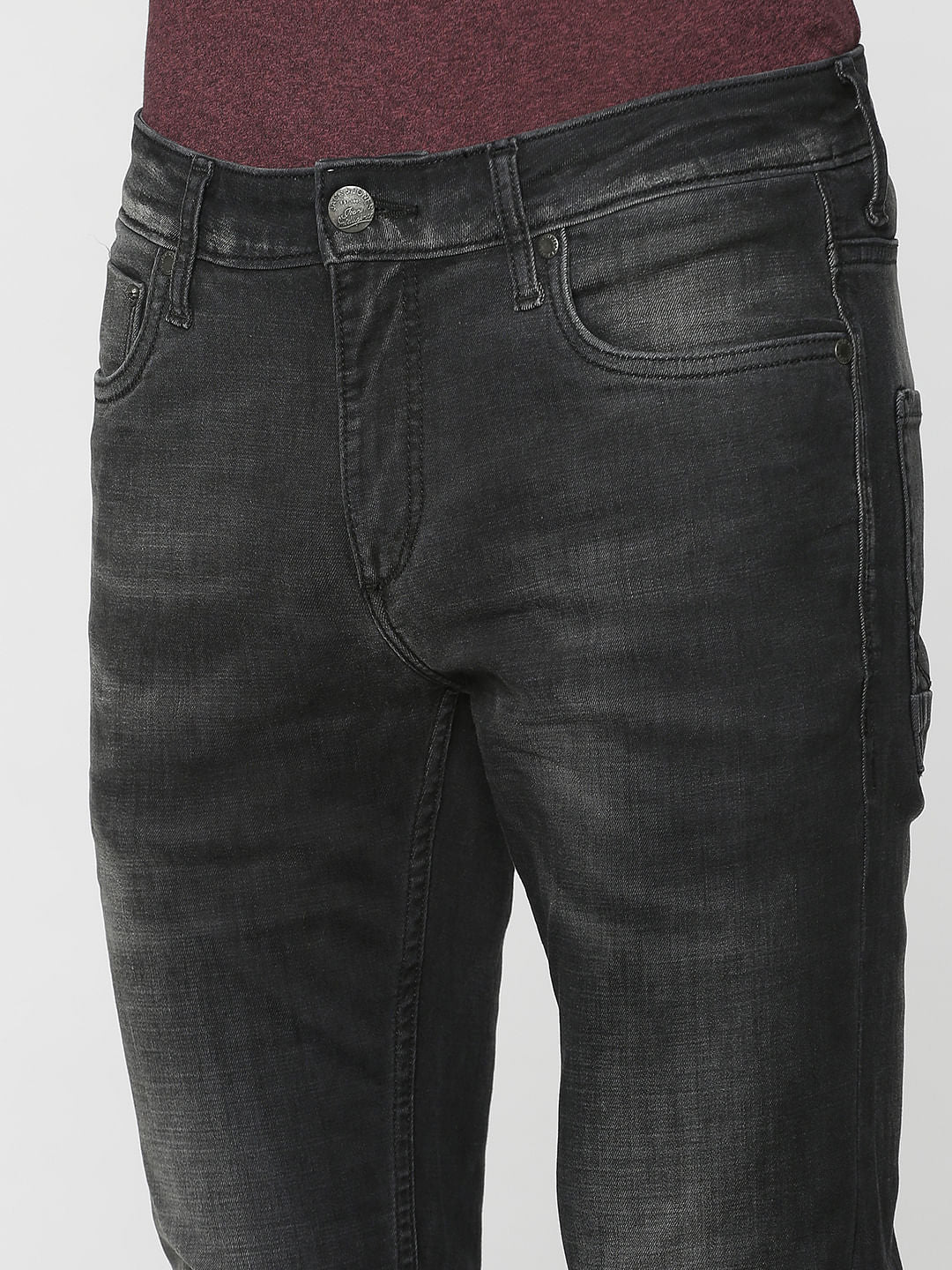 Black Faded Ben Skinny Fit Jeans
