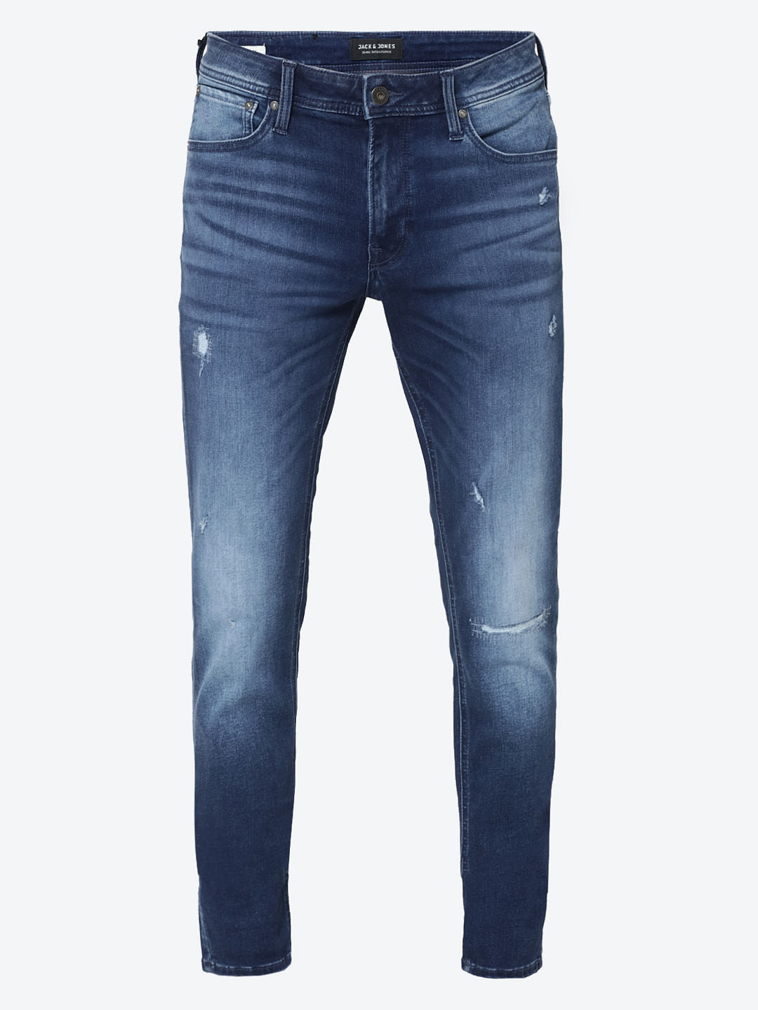 Blue Distressed Ben Skinny Fit Jeans