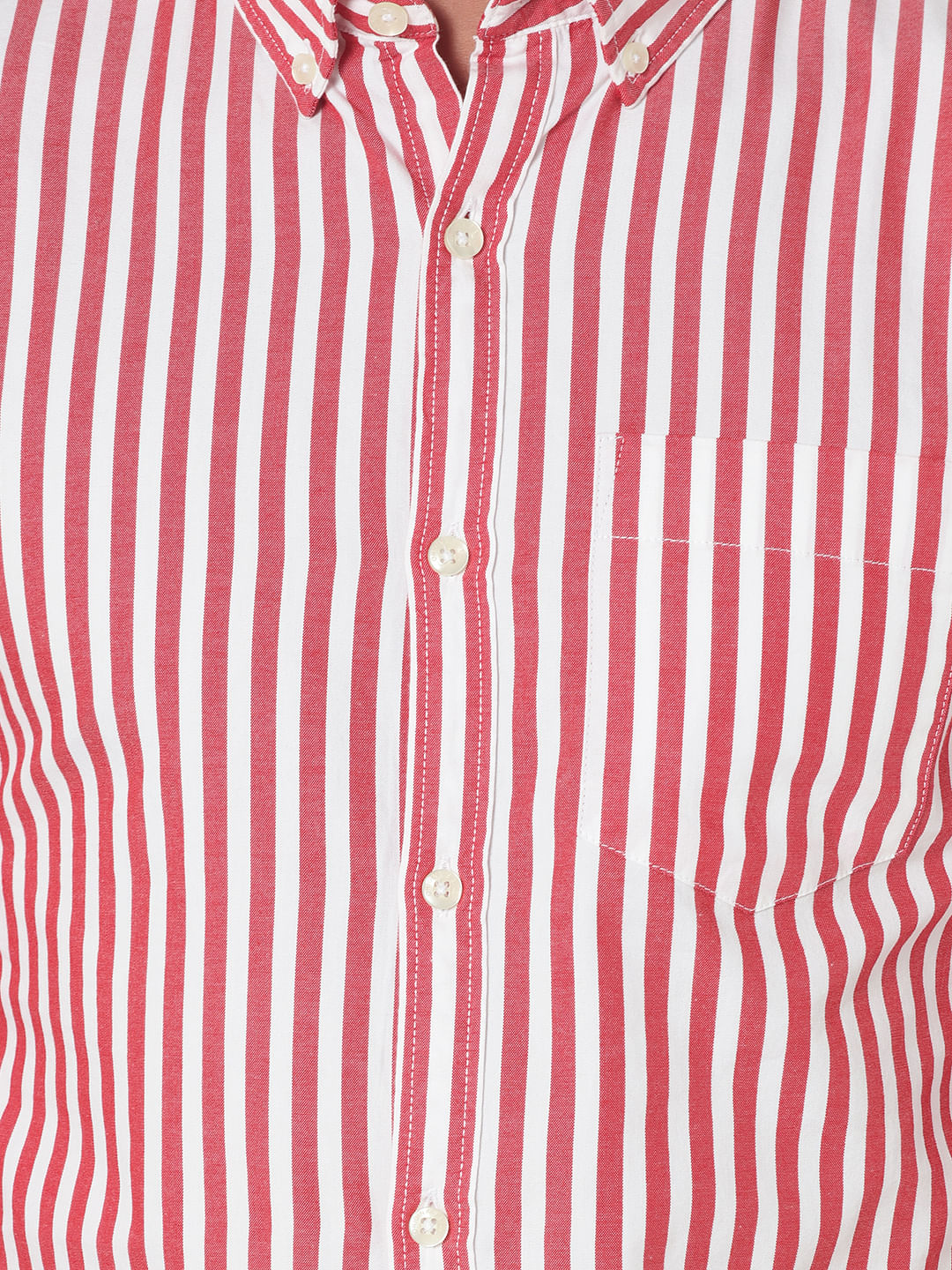 Red Striped Slim Fit Shirt