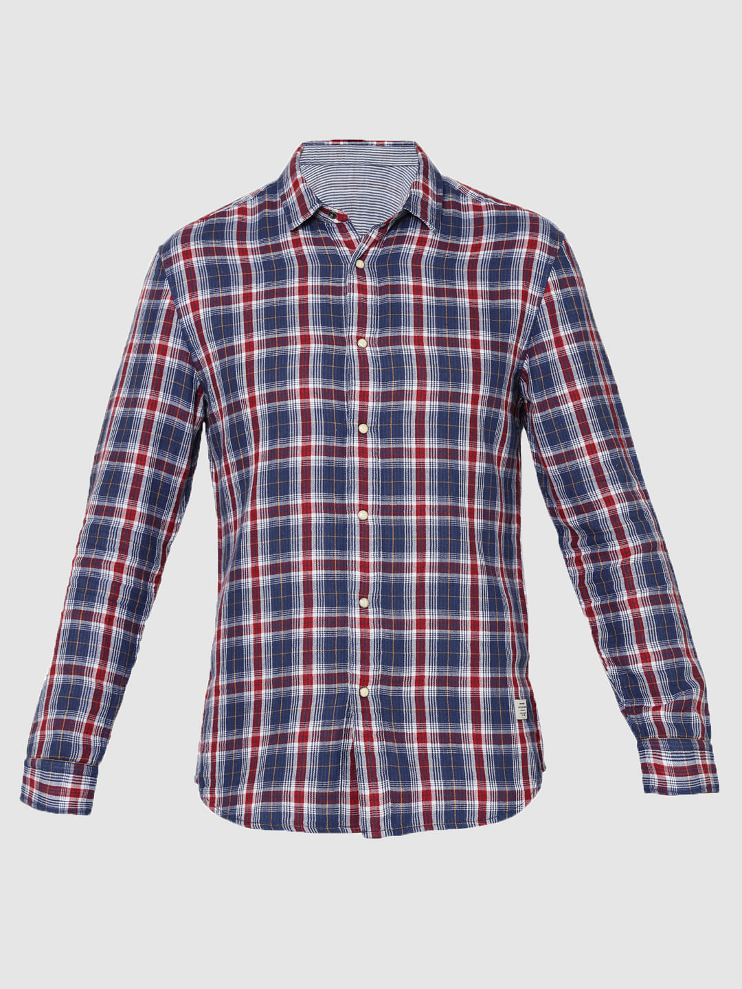 Blue Check Reversible Full Sleeves Shirt