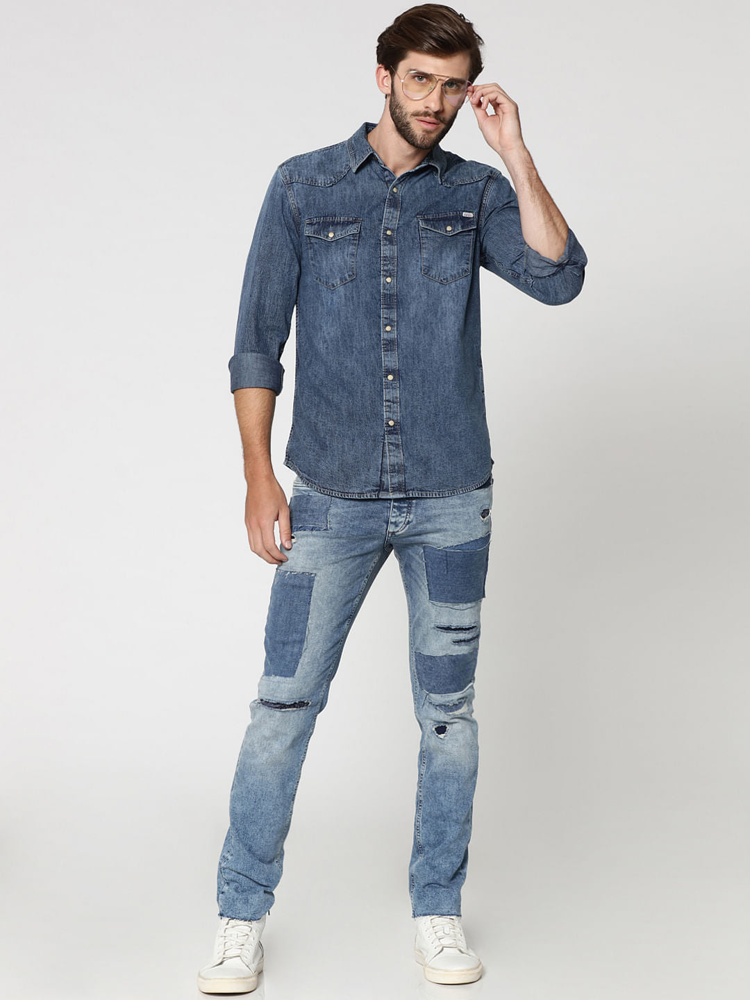 Blue Denim Full Sleeves Shirt