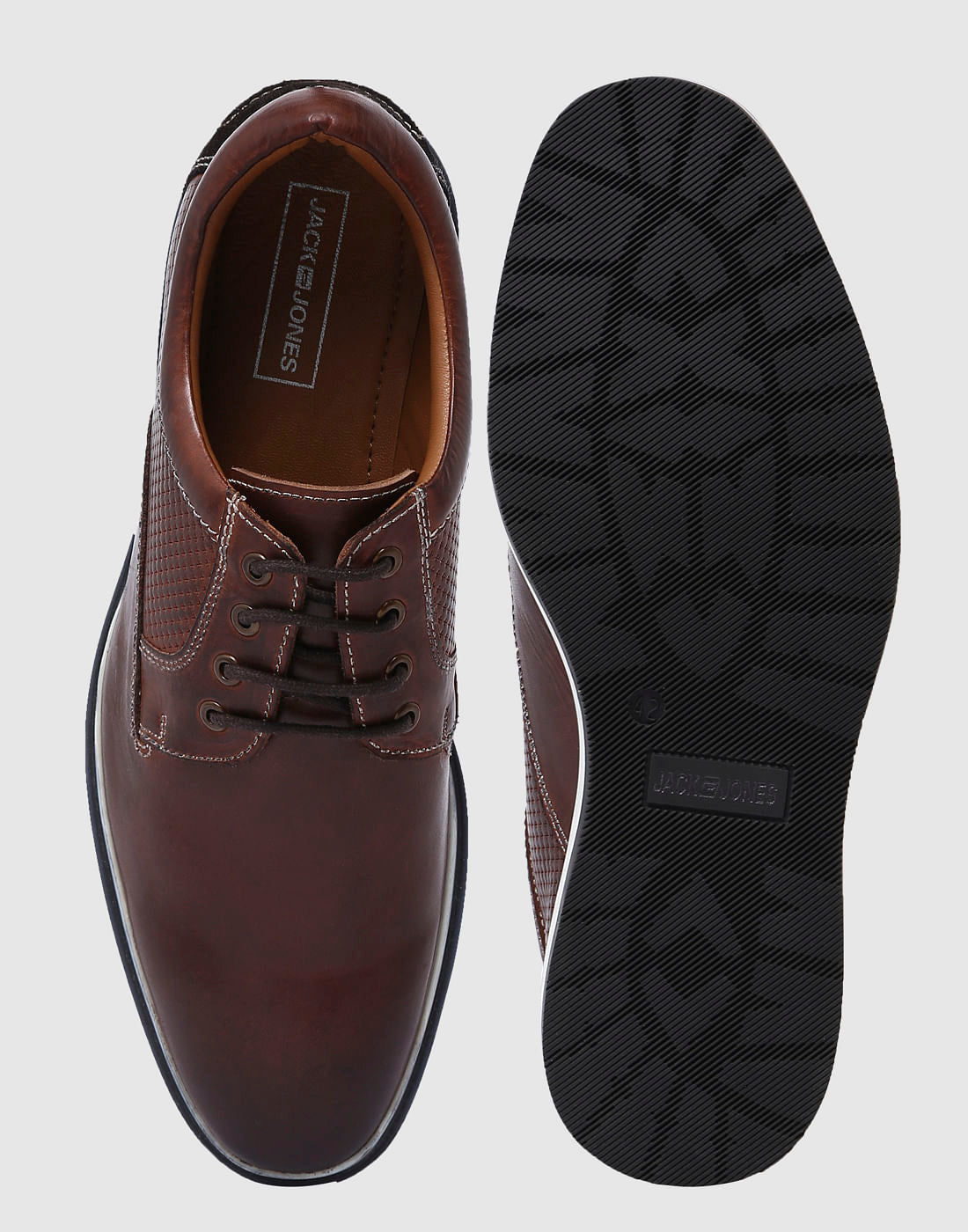 Brown Leather Derby Shoes