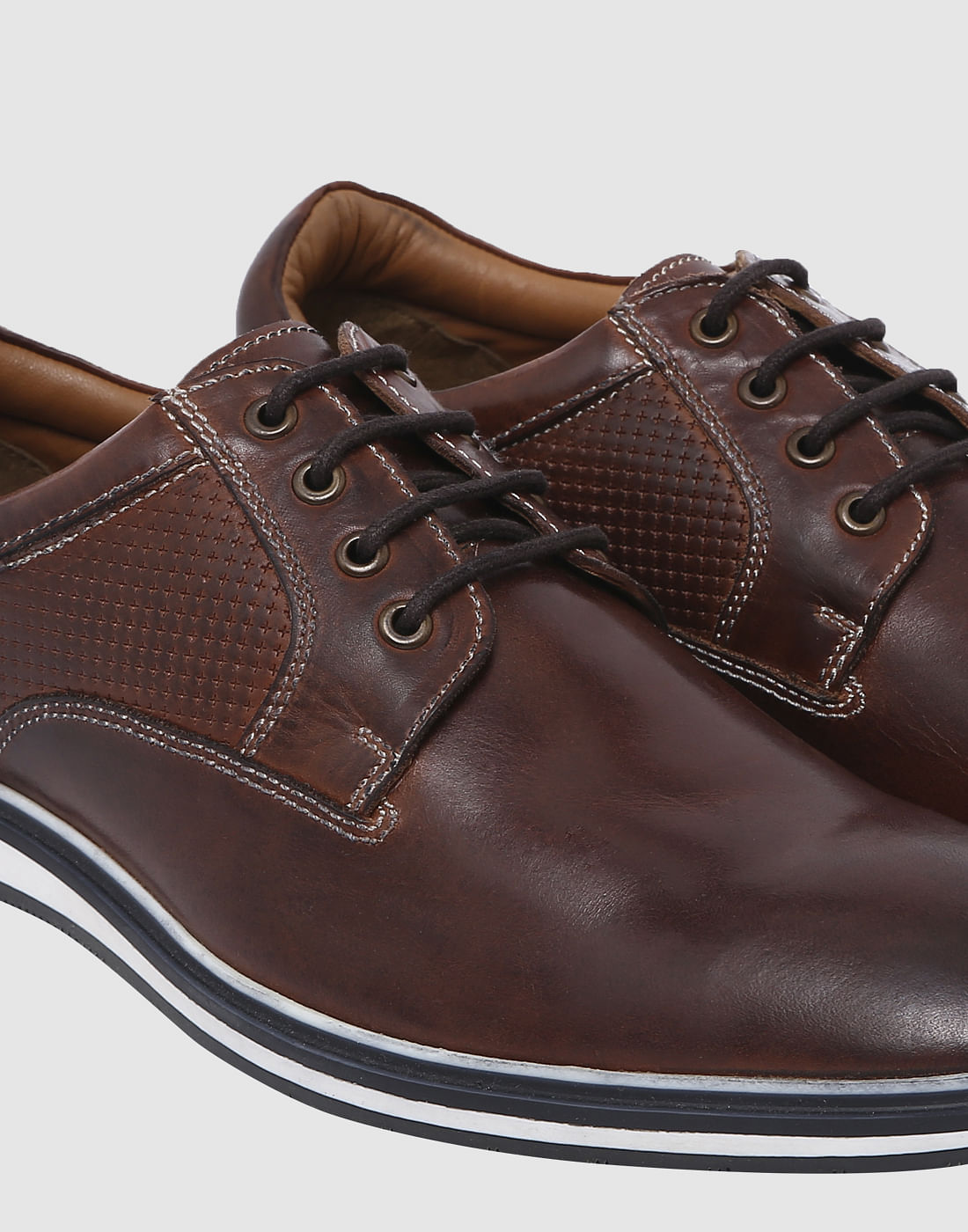 Brown Leather Derby Shoes