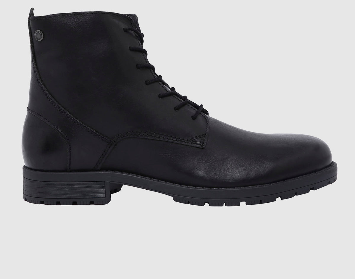 Black Leather Boots - 6