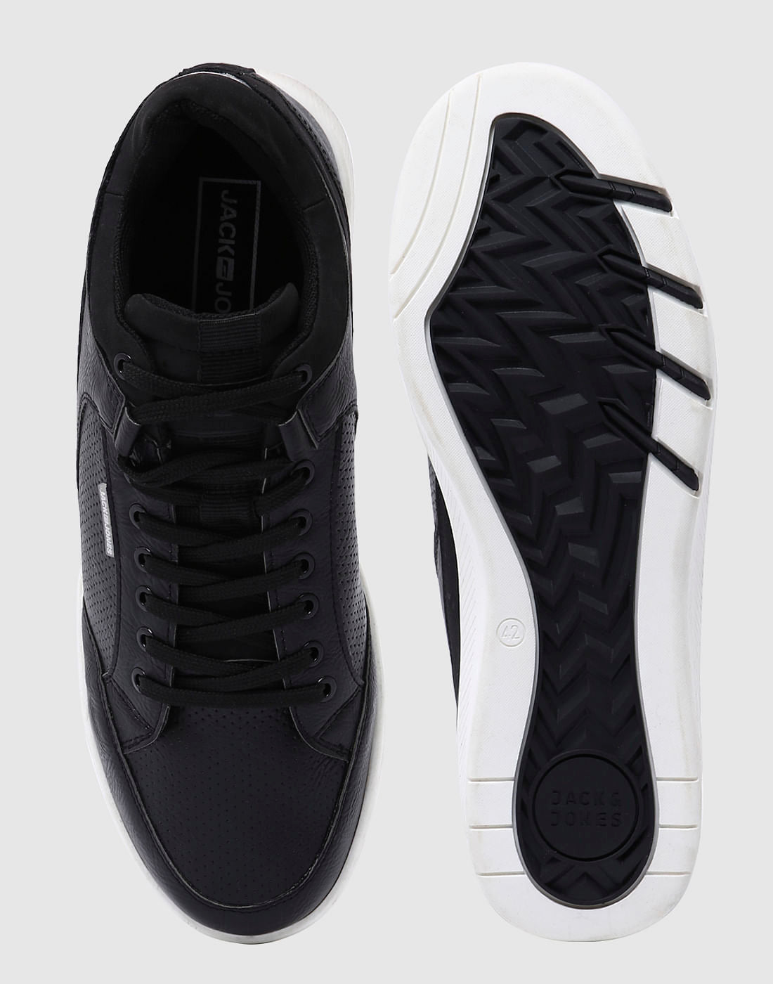 Black Pu Sneakers