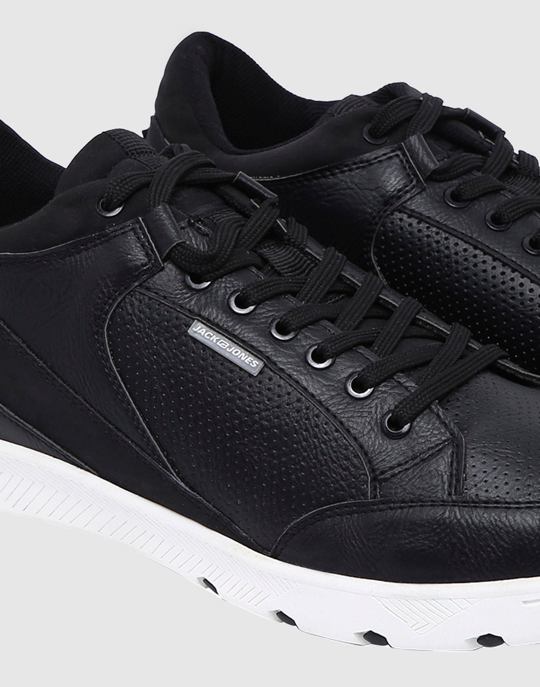 Black Pu Sneakers
