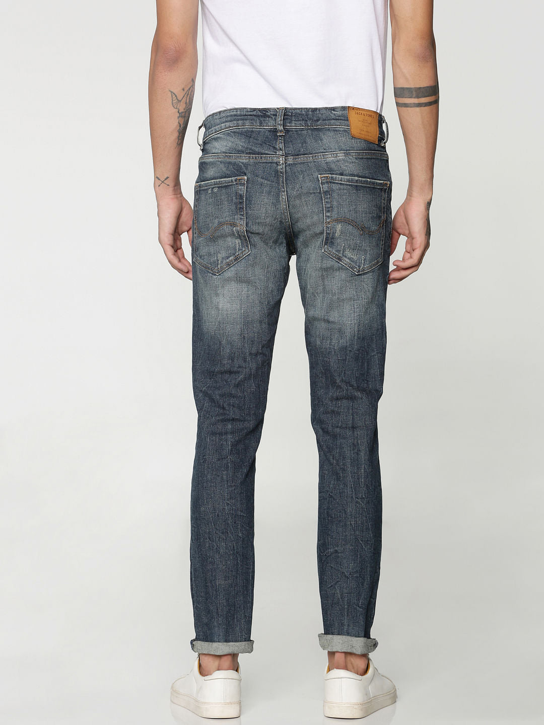 Blue Distressed Glenn Slim Fit Jeans