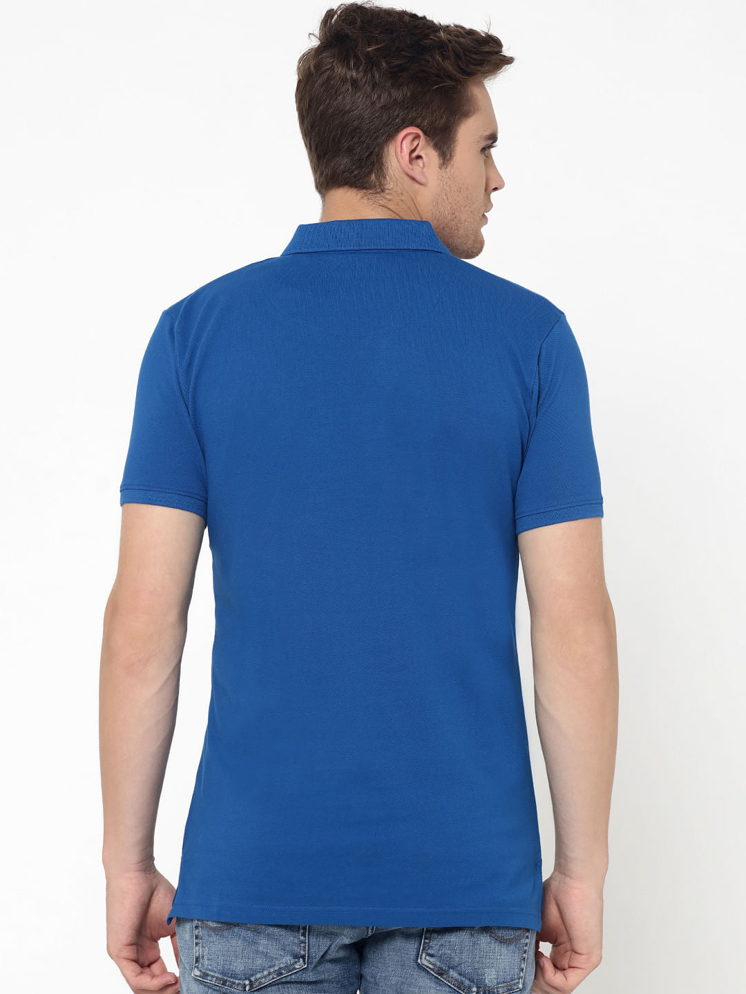 Blue Polo Neck T-Shirt