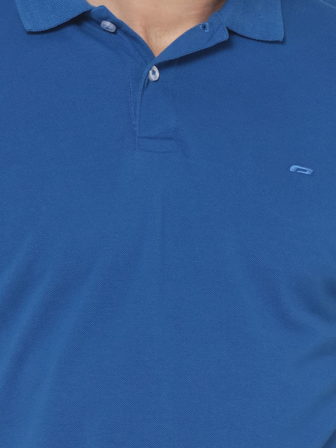 Blue Polo Neck T-Shirt